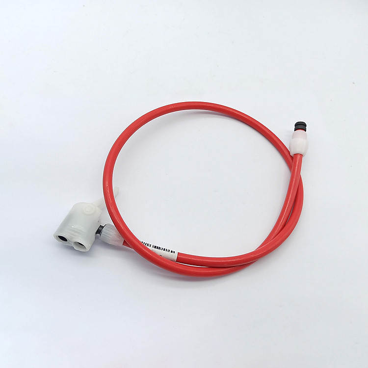 Vòi bơm xe máy xe đạp 80cm cao su đỏ nối ren