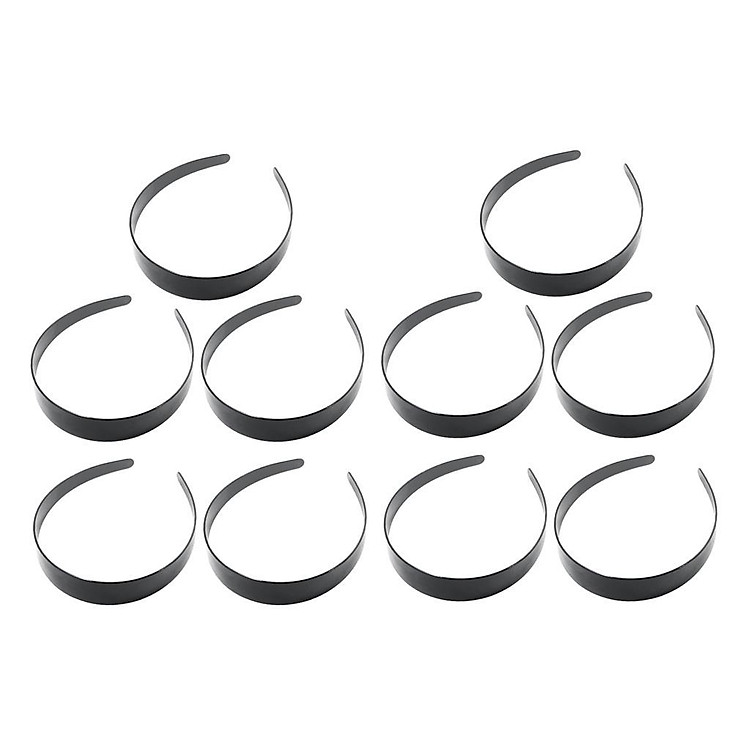10 Pieces Black Plastic Hair Band DIY Hair Bands Plain Headbands for Girl And Woman