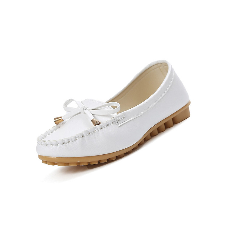 Giày lười nữ thắt nơ đế mềm Rozalo RW3141