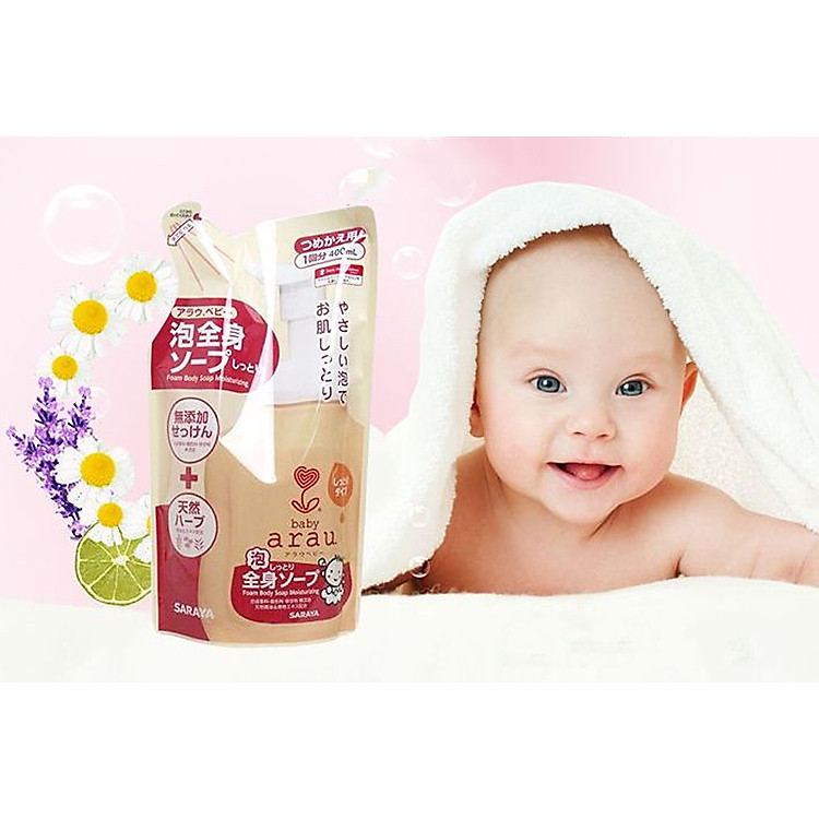 Bọt Tắm Gội Arau Baby 400ml Chính hãng Giá tốt - Hình ảnh 5