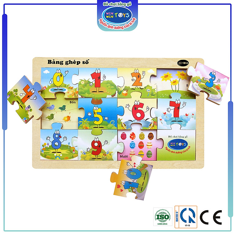 Đồ chơi gỗ Bảng ghép số Winwintoys Chính hãng Giá rẻ