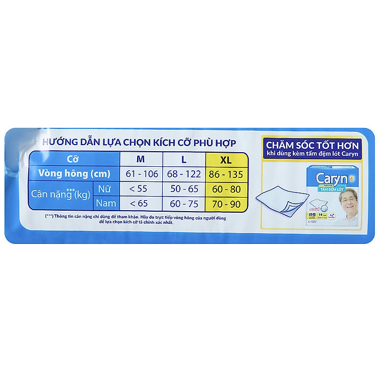 Tã dán người lớn Caryn XL10 - 10 Miếng Chính hãng Ưu đãi - Hình ảnh 4