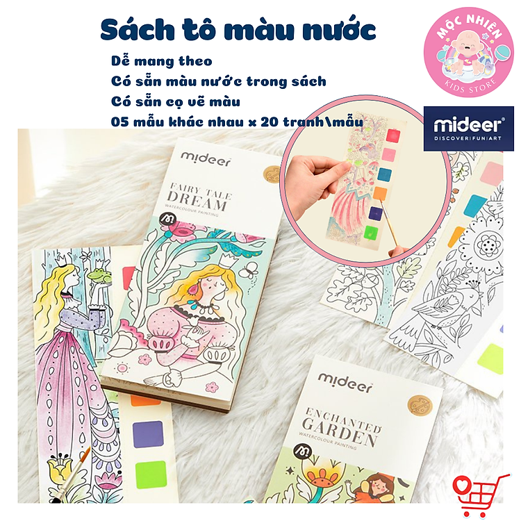 Đồ Chơi Tranh Tô Màu Nước Mideer Watercolor Painting - Wonderful Forest - Ảnh 4