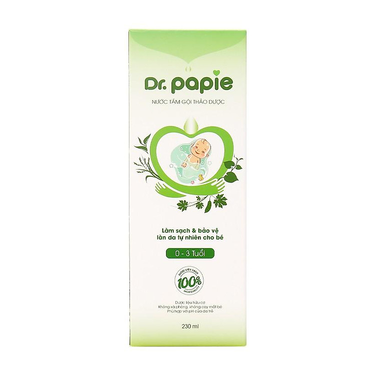 Mua Nước tắm gội thảo dược Dr.PaPie 230ml Chính hãng Giá rẻ - Hình ảnh 2