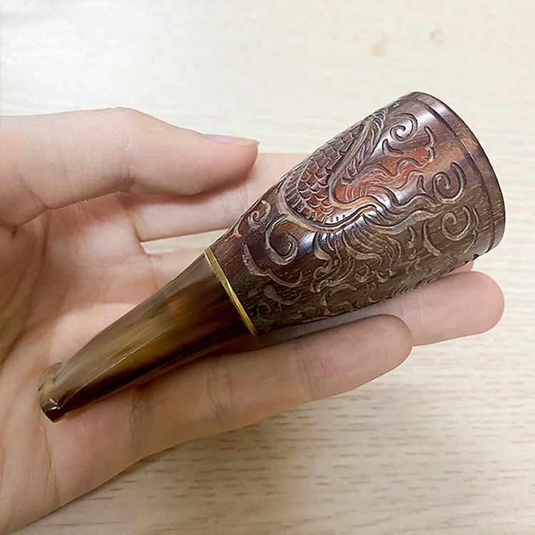 Tẩu Bắt Tóp Xì Gà 30 Free size Khắc Hoa Văn Cao Cấp - Ảnh 4