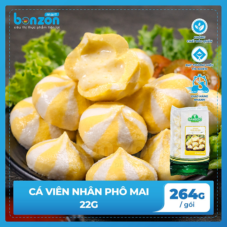 Cá viên nhân phô mai BAMBOO 22g (264G)