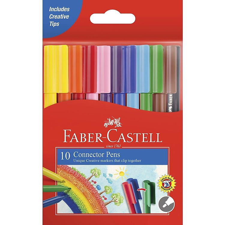 Bút Lông Màu Connector Faber-Castell (10 màu) - Ảnh 2
