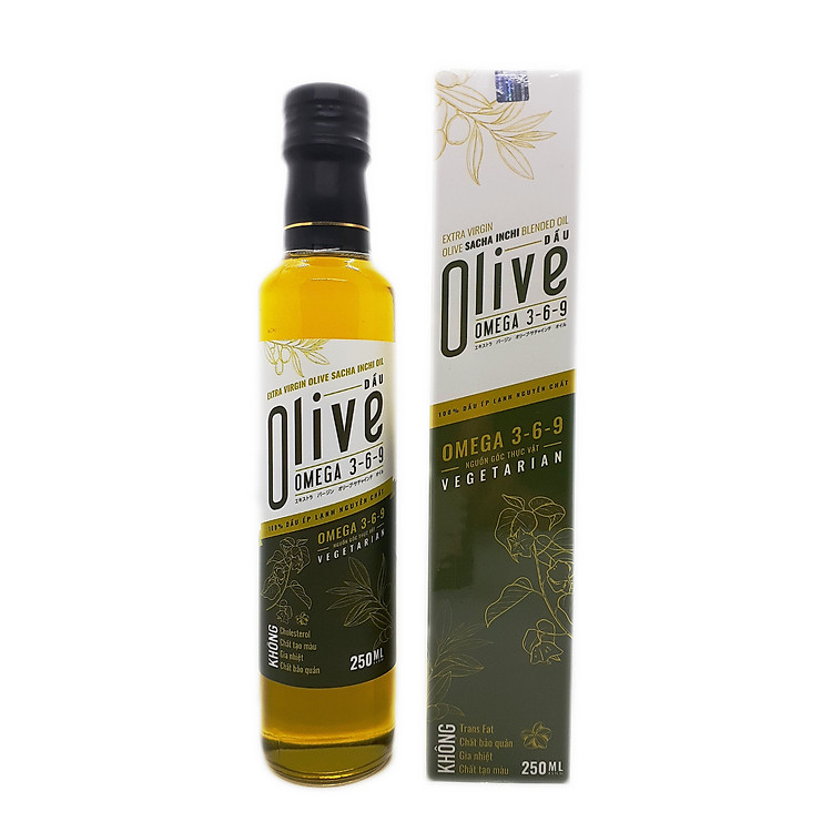 Dầu olive omega 369 - Extra virgin olive sacha inchi blended oil - 250ml