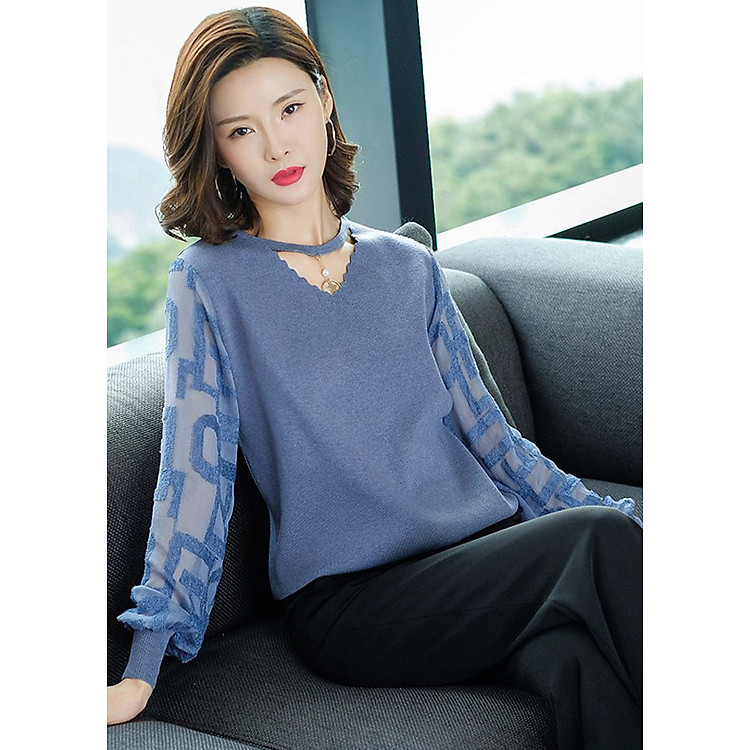 Áo kiểu nữ len cao cấp Sang Trọng - AL99889