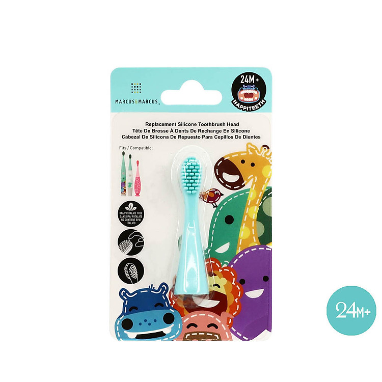 Đầu bàn chải silicon Marcus & Marcus - Xanh Chính hãng Giá rẻ - Hình ảnh 2