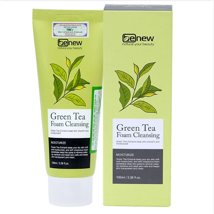 SỮA RỬA MẶT TRÀ XANH CAO CẤP HÀN QUỐC BENEW GREEN TEA FOAM CLEANSING ( 100ML ) - HÀNG CHÍNH HÃNG