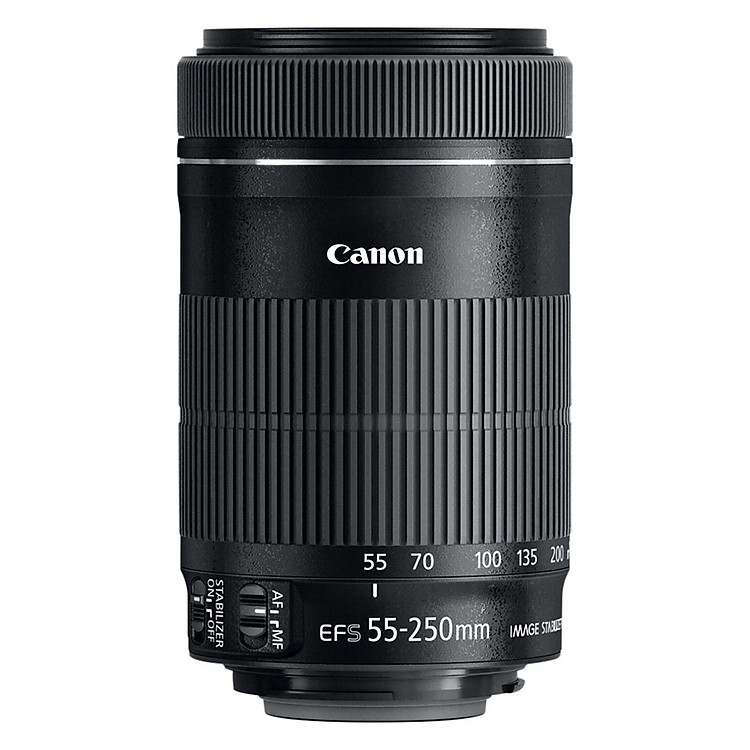 Ống Kính Canon 55-250mm f/4-5.6 STM EF-S (Hàng Nhập Khẩu) - Tặng Tấm Da Cừu Lau Ống Kính