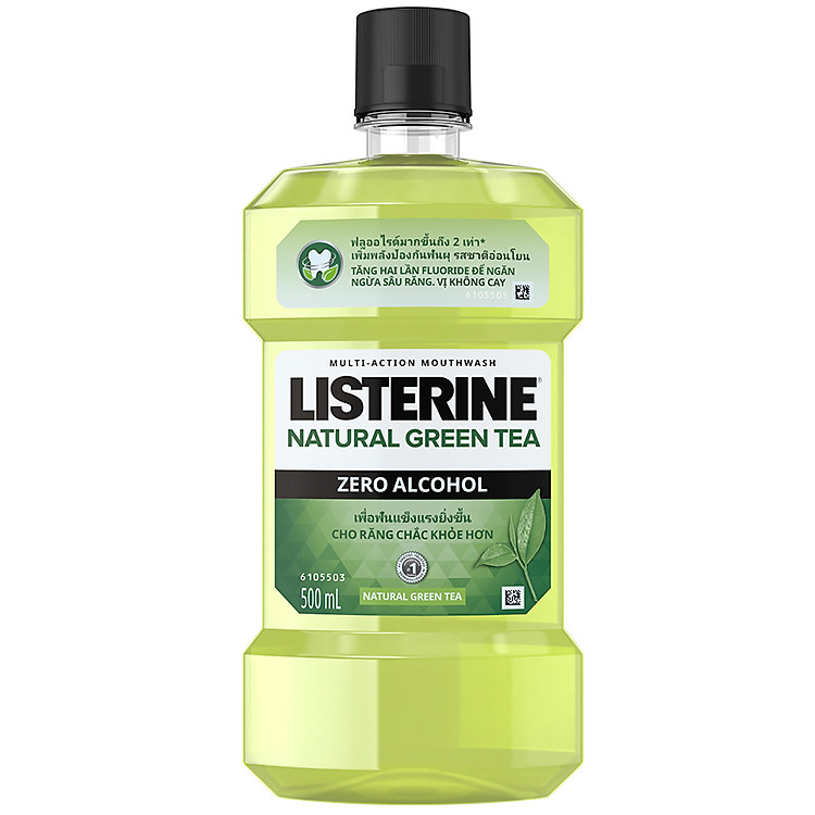 Nước Súc Miệng Trà Xanh Listerine Natural Green Tea (500ml) - 8850007812548