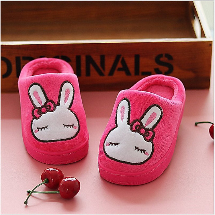 Dép bông đi trong nhà chống trượt cho bé gái
