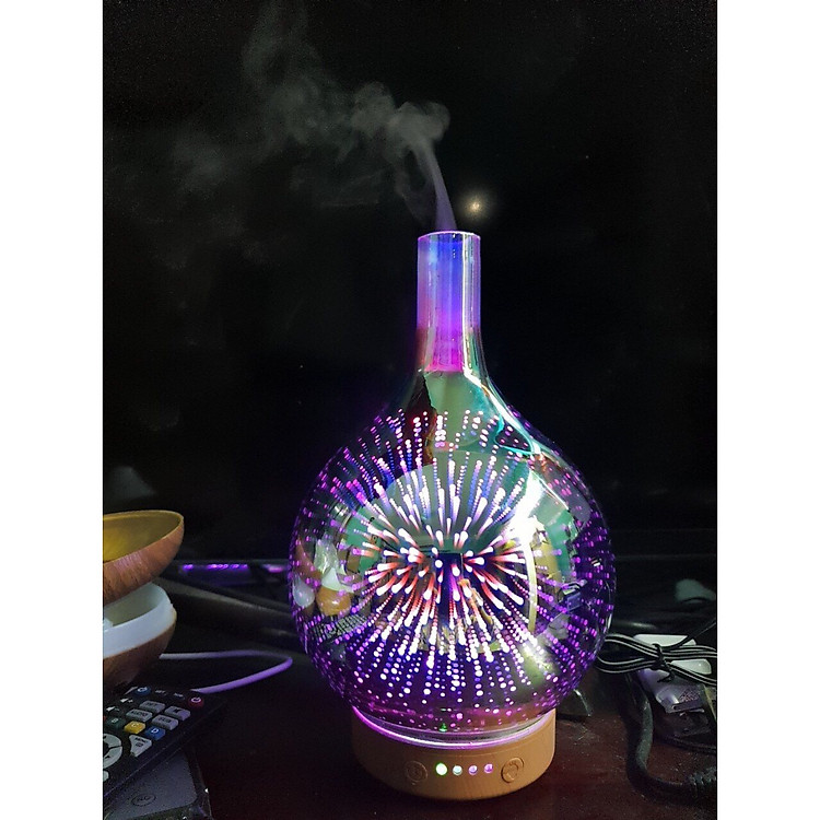 Đèn xông, Phun sương, Khuếch Tán tinh dầu hình lọ hoa 3D đẹp 150ml