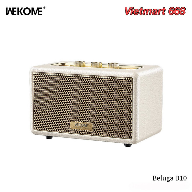 Loa Bluetooth WEKOME BELUGA D10 - Kết Nối Bluetooth 5.3 Thế Hệ Mới, Thiết Kế Tinh Tế, Sang Trọng, Âm Thanh Cực Đỉnh - Hàng Chính Hãng