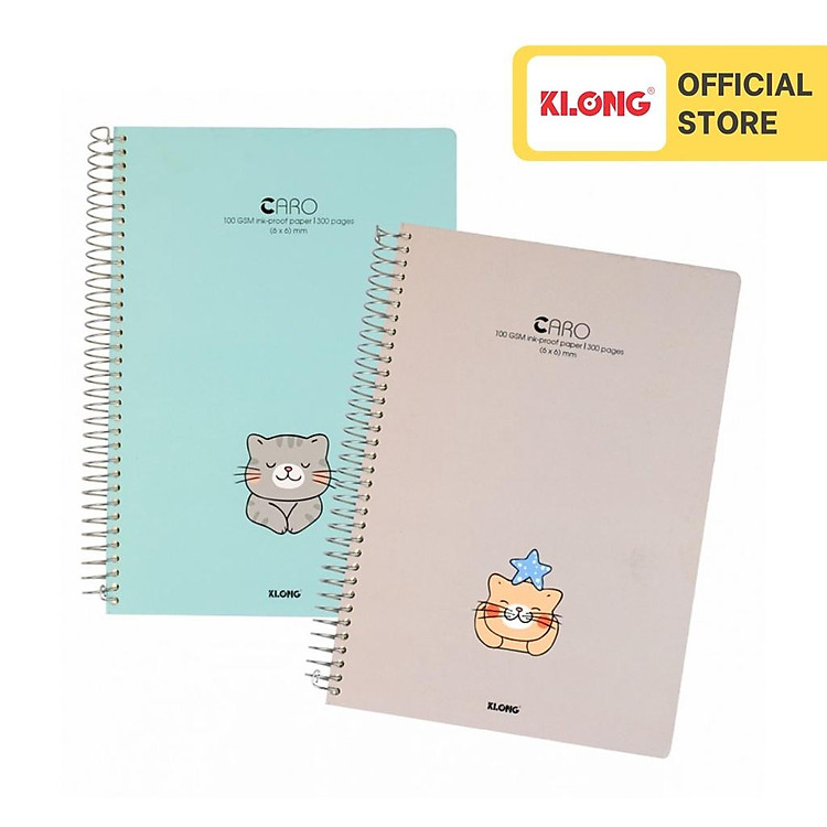 Sổ Caro lò xo KLONG A4 (300 trang)