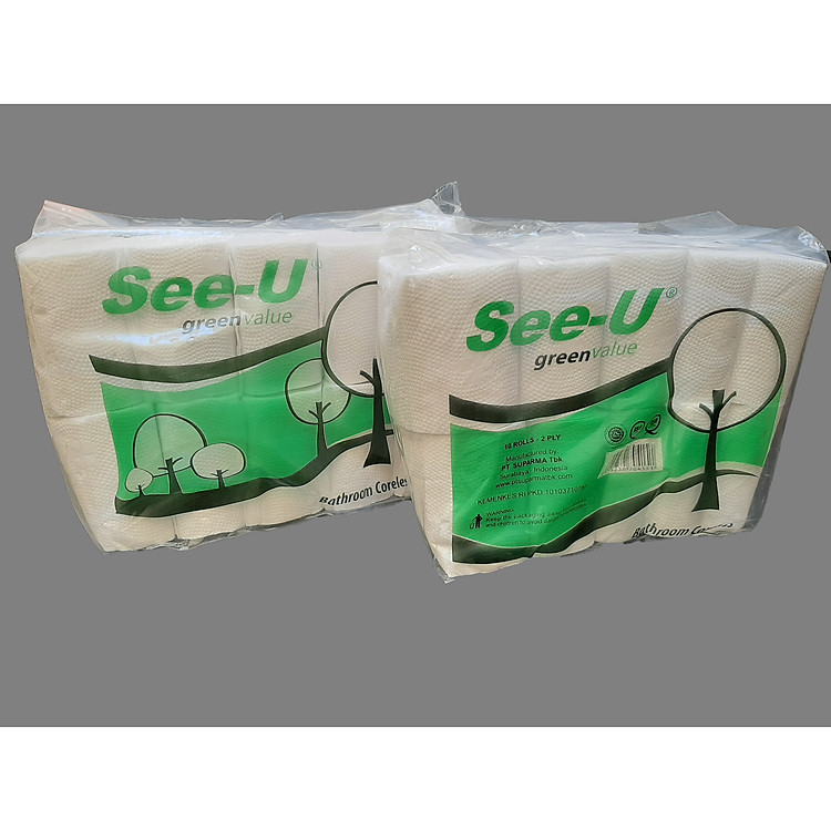 Combo 20 cuộn Giấy vệ sinh không lõi See-U, 2 Lớp, 95 Tờ/cuộn