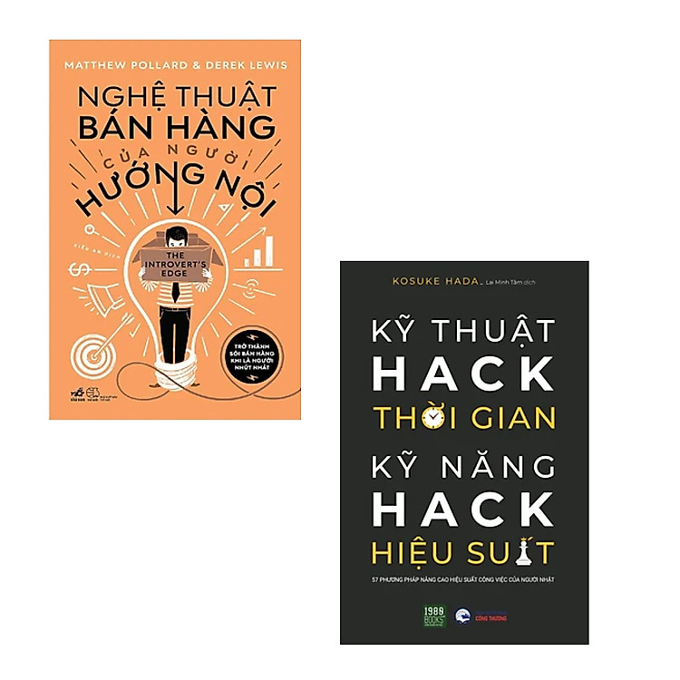 Combo 2 cuốn Sách Kĩ Năng Làm Việc : Kĩ Thuật Hack Thời Gian, Kĩ Năng Hack Hiệu Suất + Nghệ Thuật Bán Hàng Của Người Hướng Nội