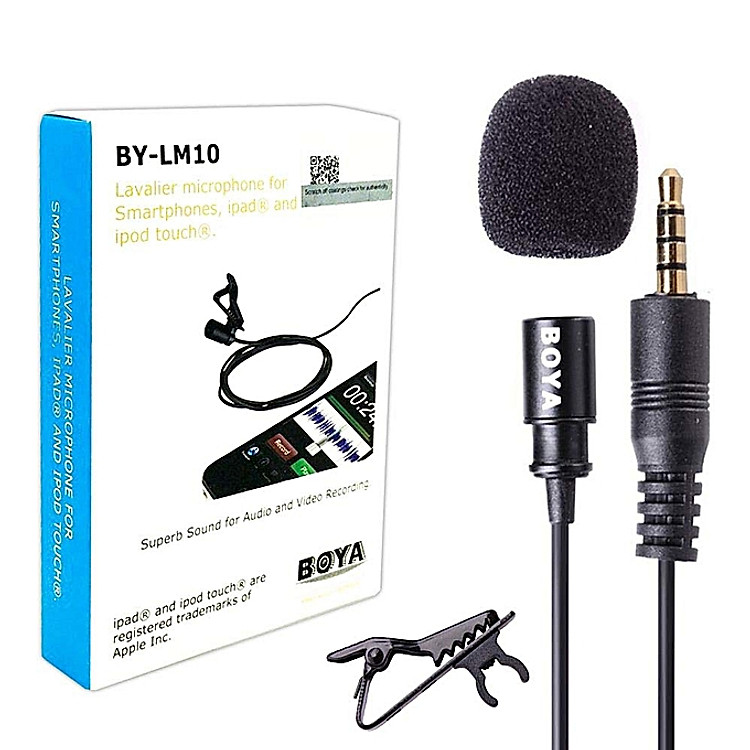 Micro BOYA LM10 Thu Âm Tốt Nhất Cho Điện Thoại, Máy Tính, Máy Quay - Hàng Chính Hãng