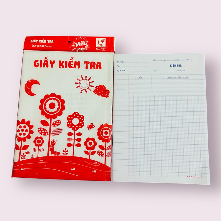 Giấy Kiểm Tra 4 Ô Ly Dành Cho Học Sinh Tiểu Học