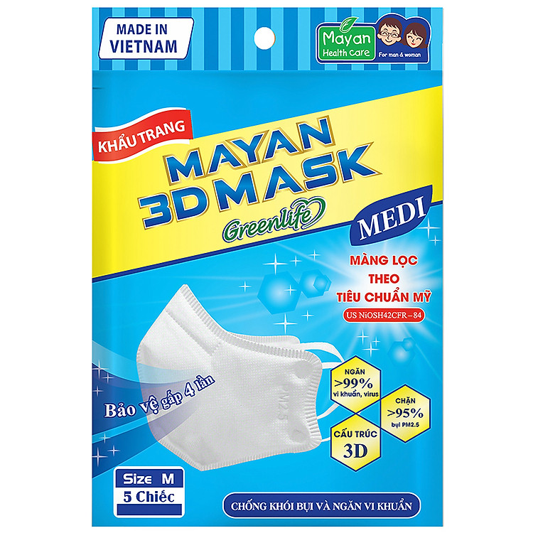 Khẩu Trang Mayan 3D Medi PM2.5