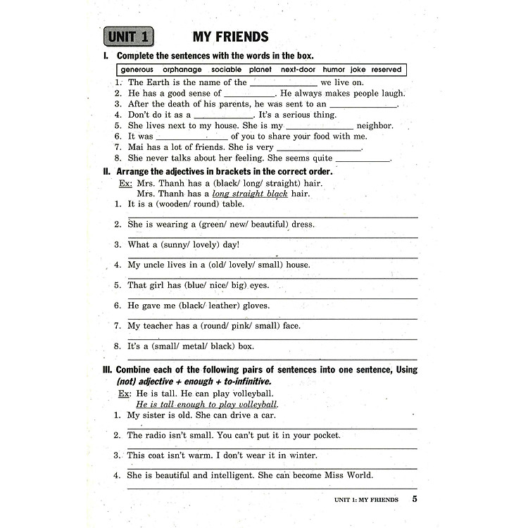 Bài Tập Tiếng Anh Lớp 8 - Không Đáp Án (2020) - Ảnh 2