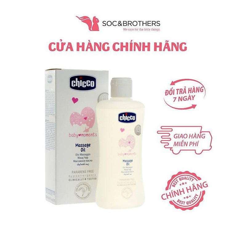 Dầu mát-xa CHICCO hạt bông 200ml Chính hãng Tiết kiệm - Hình ảnh 3