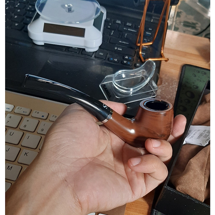 Tẩu thuốc nhựa chống cháy cao cấp giả vân gỗ sang trọng