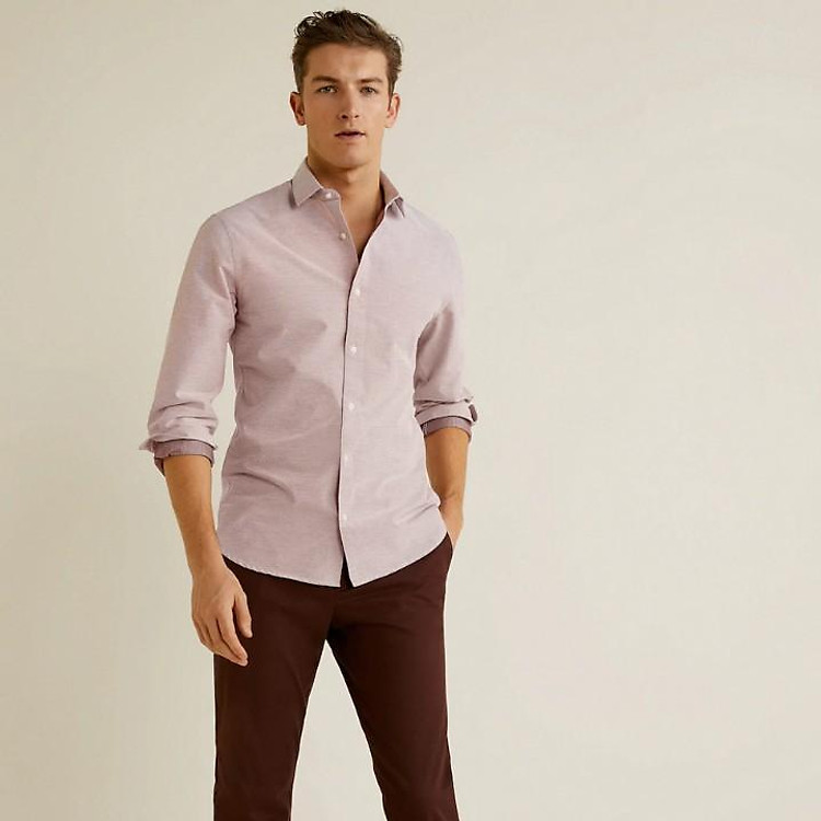 Áo Sơ Mi Nam Màu Hồng Nhạt Mango Alfred - 43030568