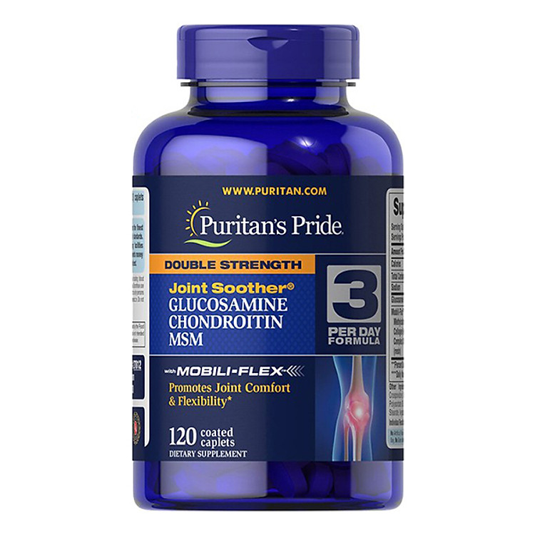 Thực Phẩm Chức Năng - Viên Uống Giảm Thoái Hóa Khớp, Tăng Dịch Khớp Giúp Khớp Cử Động Linh Hoạt Glucosamine, Chondroitin & MSM (120 Viên)