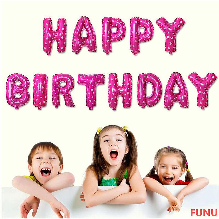 Bong Bóng Chữ Trang Trí Sinh Nhật Happy Birthday