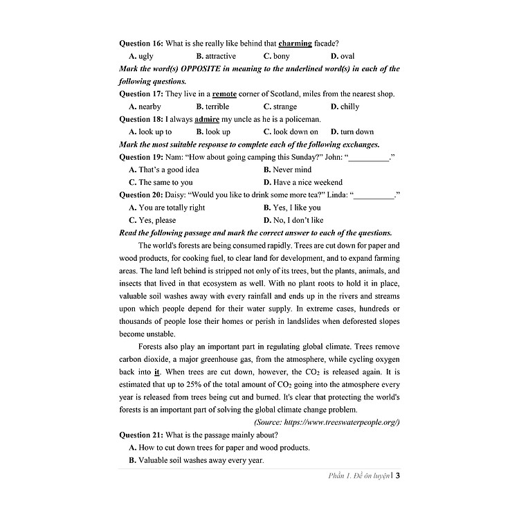 Bộ đề ôn thi vào lớp 10 THPT môn Tiếng Anh - Ảnh 4