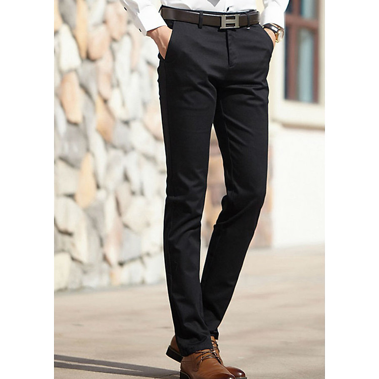 Quần Tây Âu Nam Titishop QTN85 - Đen