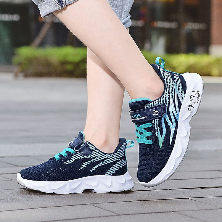 Giày thể thao bé trai 4 - 15 tuổi phong cách Hàn siêu nhẹ kháng khuẩn đi học đi chơi GE74