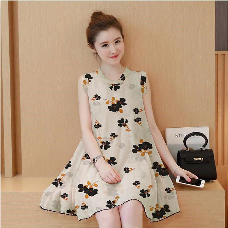 ĐẦM BẦU CÔNG SỞ, VÁY BẦU CÔNG SỞ HỌA TIẾT DN20DB01