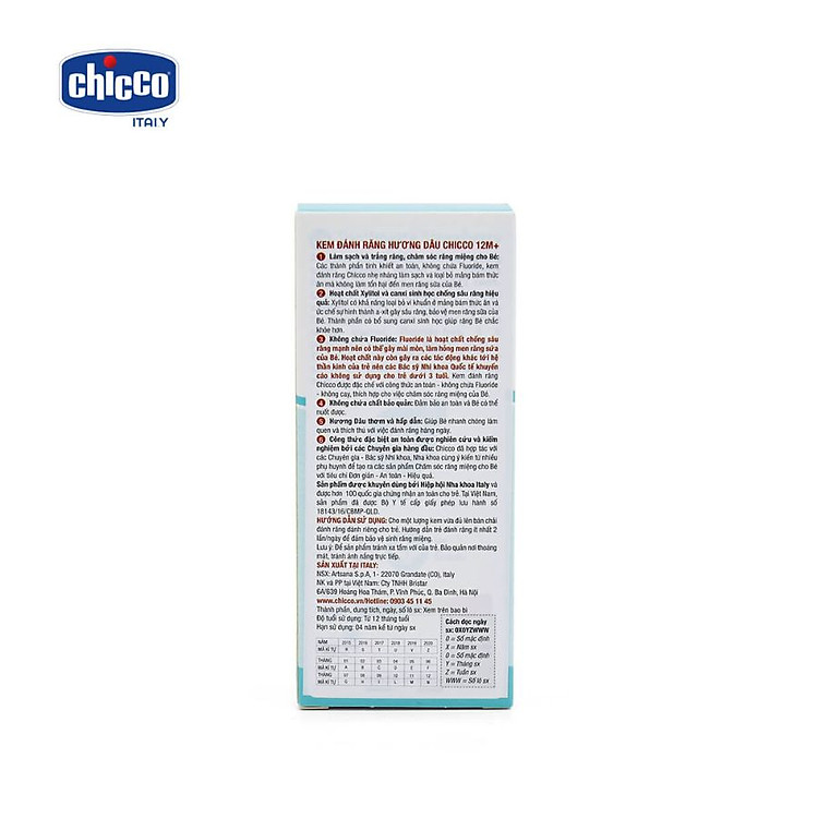Mua Kem Đánh Răng Hương Dâu Chicco 12M+ Chính hãng Ưu đãi - Hình ảnh 4
