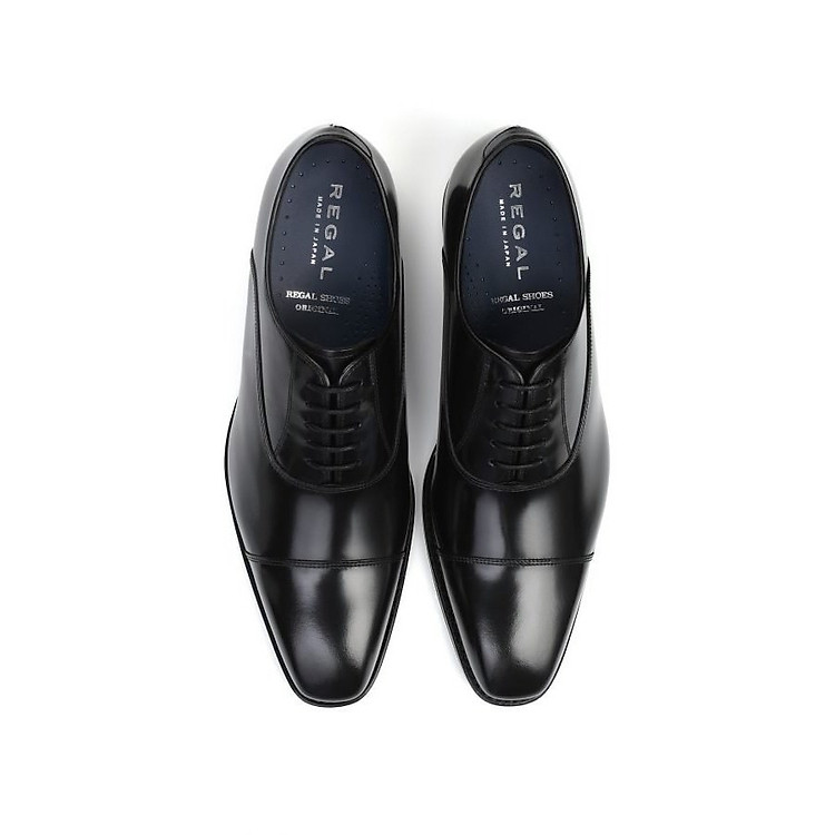 Giày Tây Nam Regal Black Cap Toe Oxford Dress Shoe - Black