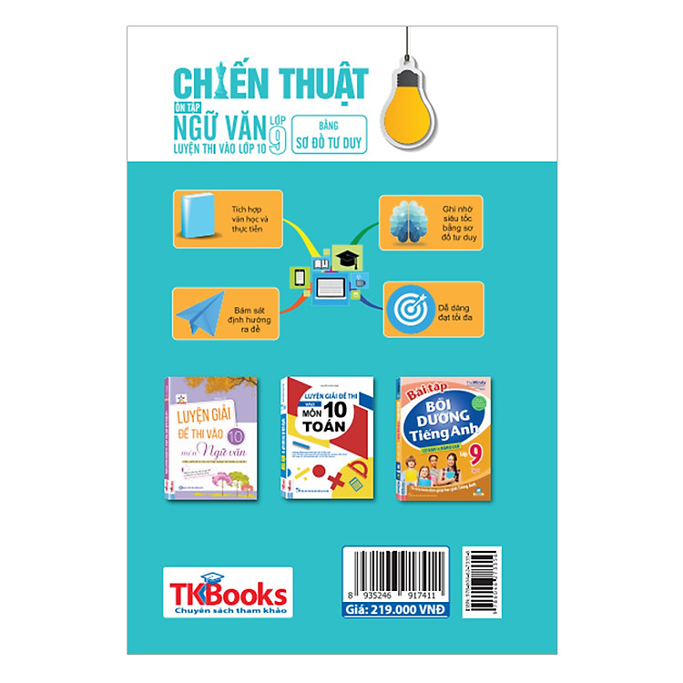 Sách Chiến Thuật Ôn Tập Ngữ Văn Lớp 9 Luyện Thi Vào 10 Bằng Sơ Đồ Tư Duy