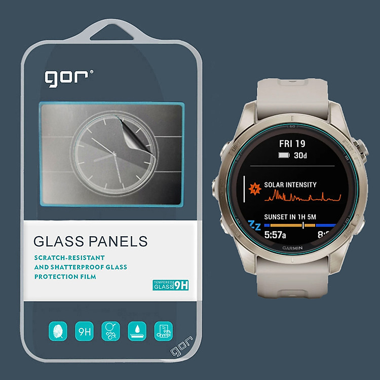 Bộ 3 Miếng Dán cường lực GOR cho Đồng Hồ Garmin Fenix 7 Pro / 7S Pro / 7X Pro / Garmin Epix Pro Gen 2 Size 42mm/47mm/51mm - Hàng Chính Hãng