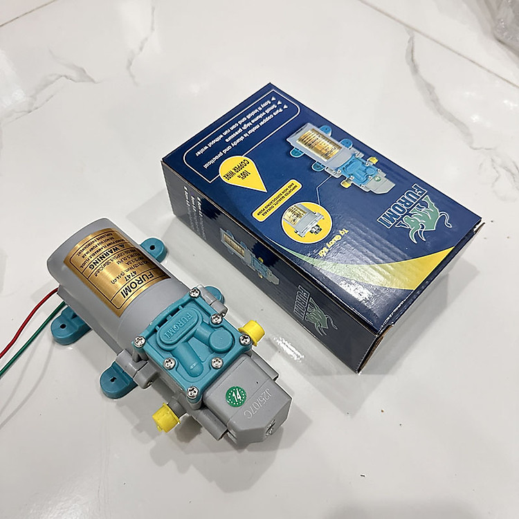 Bộ Bơm Đơn 12V FUROMI (4/5/6 Lít/Phút) Tự Động | Máy Bơm Tăng Áp Mini Tự Ngắt & Thay Thế Cho Bình Xịt Điện