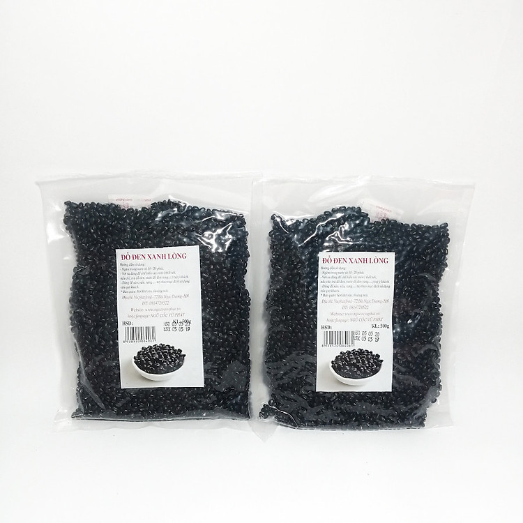 Combo 2 túi đỗ đen xanh lòng hạt nhỏ rang sẵn- 500gram/túi