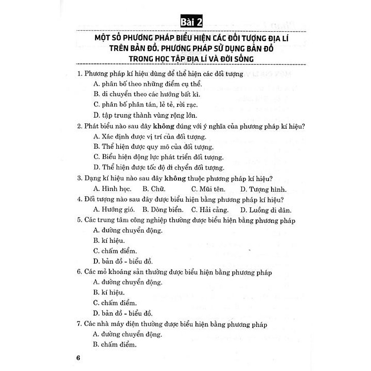 Trắc Nghiệm Địa Lí Lớp 10 (Dùng Chung Cho Các Bộ SGK Theo Chương Trình GDPT Mới) - Ảnh 6