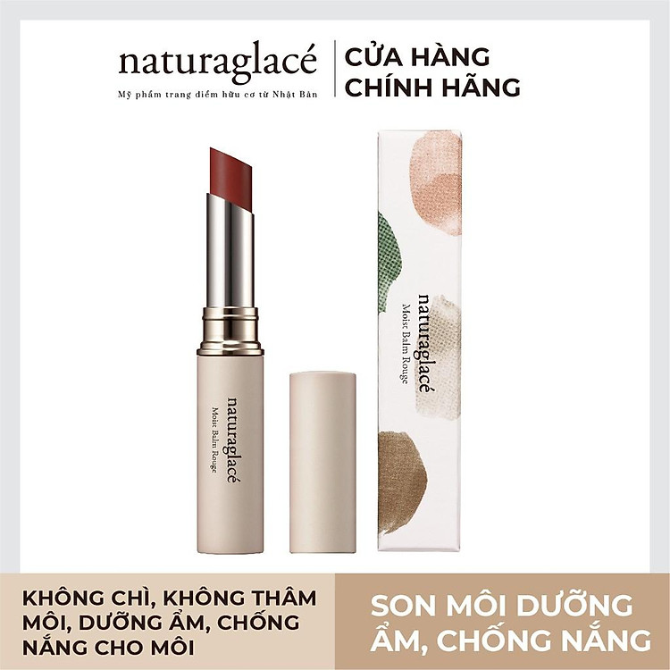 Son môi dưỡng ẩm chống nắng - naturaglacé Moist Balm Rouge SPF17 PA++, 2g