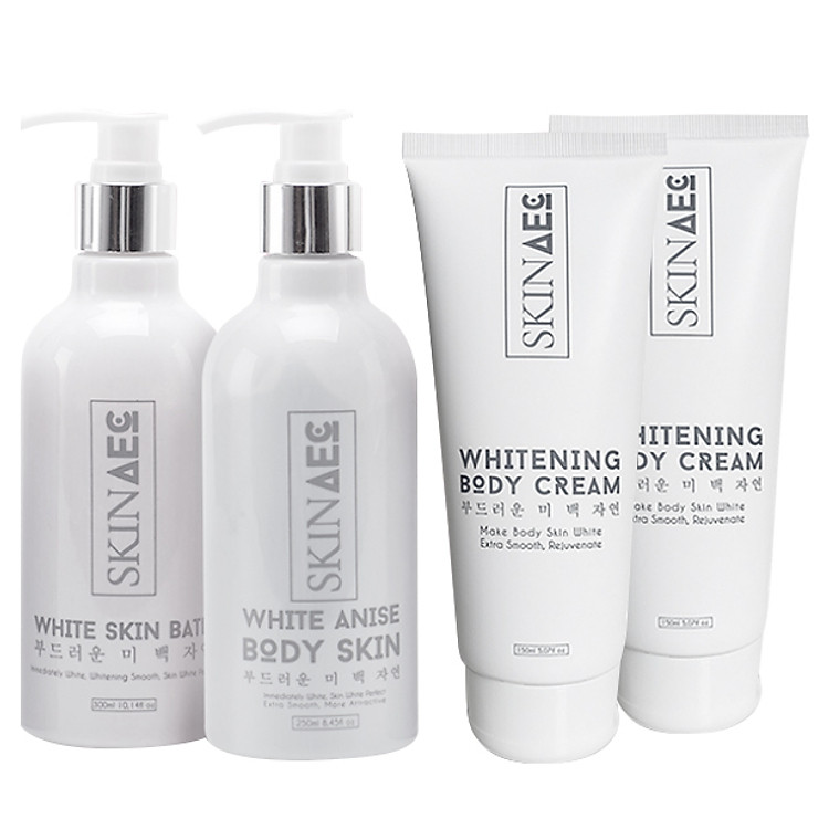 Combo Skin AEC Kích Trắng Da Toàn Diện Chuyên Sâu - Tặng Kèm Kem Dưỡng Trắng Da Toàn Thân Ban Đêm Skin AEC Whitening Body Cream