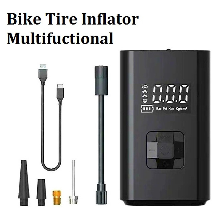 Máy Bơm Lốp Xe Máy Xe Đạp Không Dây Thế Hệ Mới 2025 150PSI LED Display Nhỏ Gọn Mạnh Mẽ Tự Động Ngắt Khi Đủ Hơi