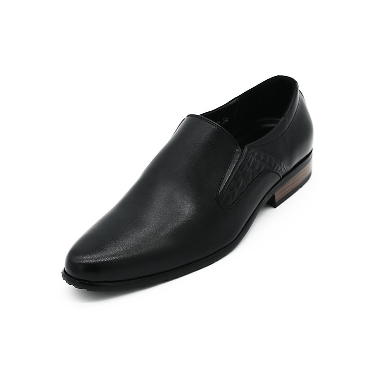 Giày Tây Nam Thủ Công Da Bò Thật K&T Black - GKT1302-01
