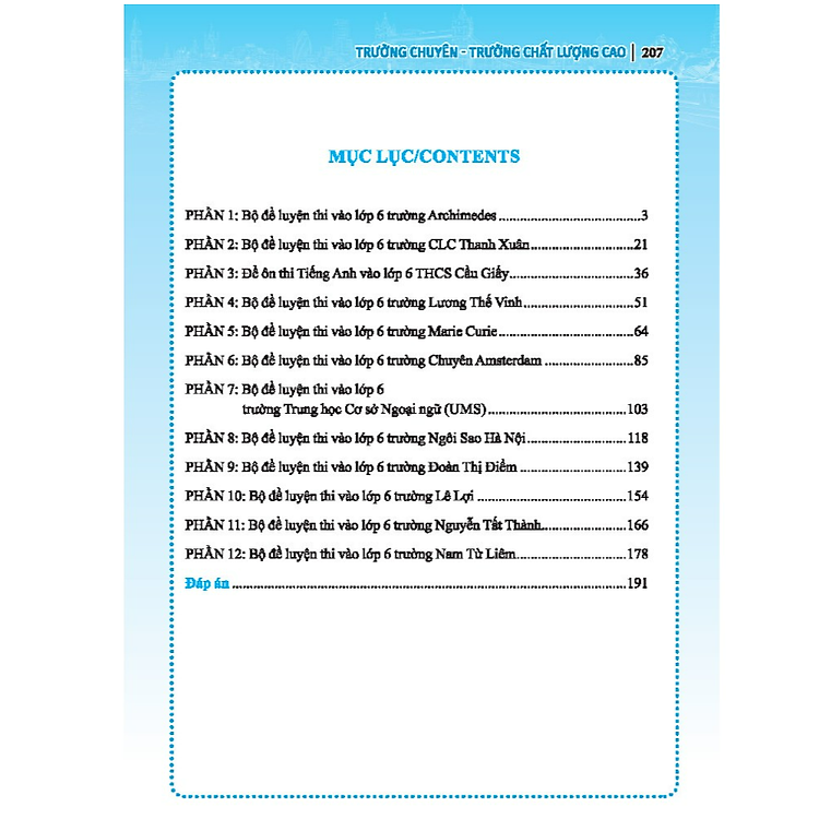 Bộ đề luyện thi môn Tiếng Anh vào lớp 6 trường chuyên (có đáp án) - Ảnh 2