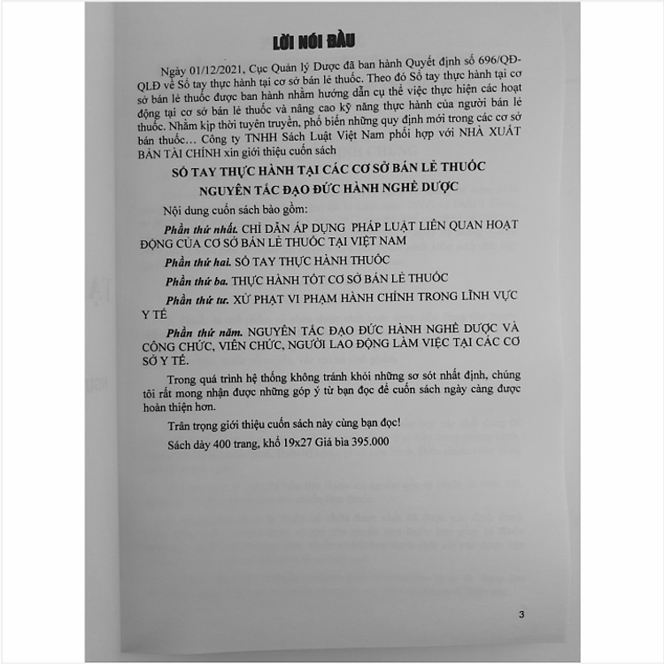Sổ Tay Thực Hành Tại Các Cơ Sở Bán Lẻ Thuốc - Ảnh 2