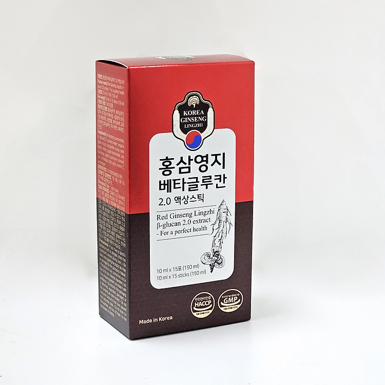 Nhân Sâm Linh Chi Kết Hợp Hoạt Chất Beta Glucan 2.0 Extract Hộp 15 Gói